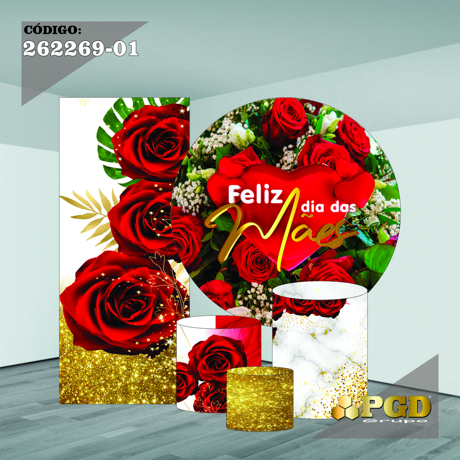painel dia das mães flores