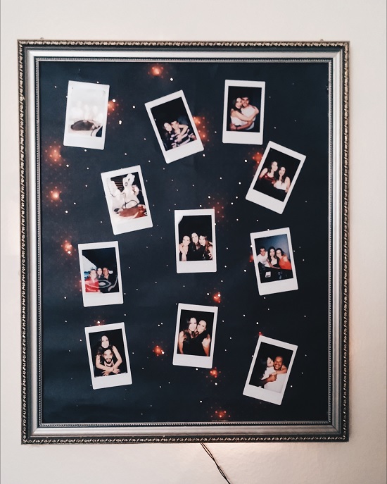 Painel de fotos com moldura