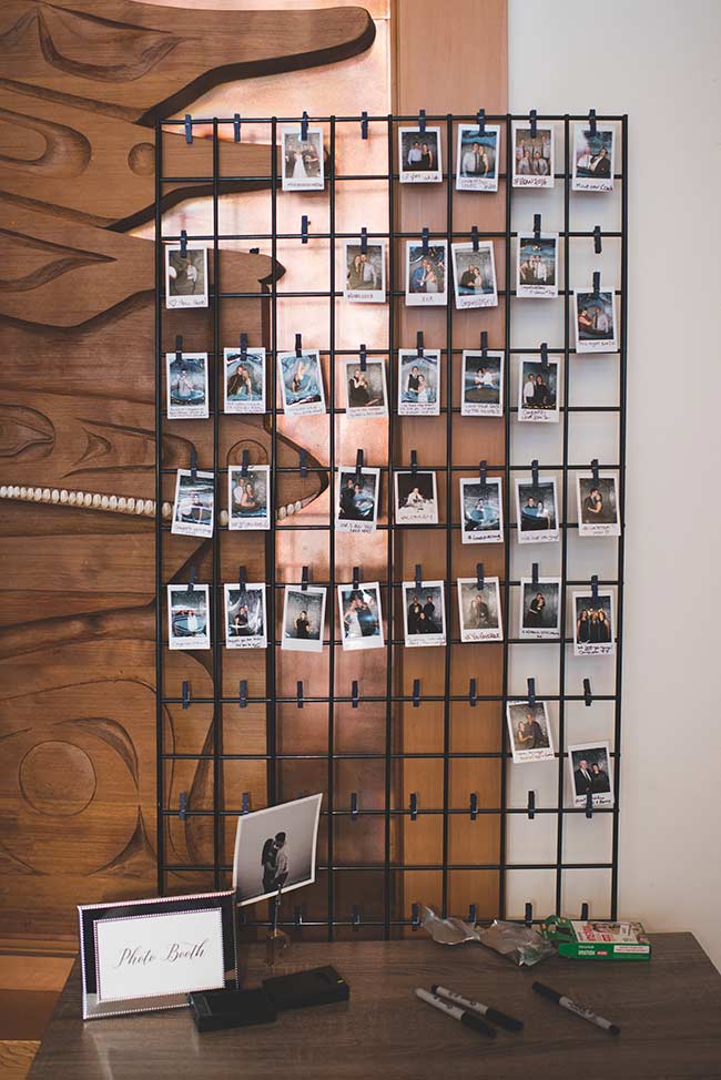 Mural de fotos criativo