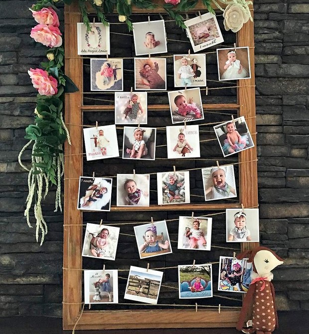 Painel de fotos para quarto