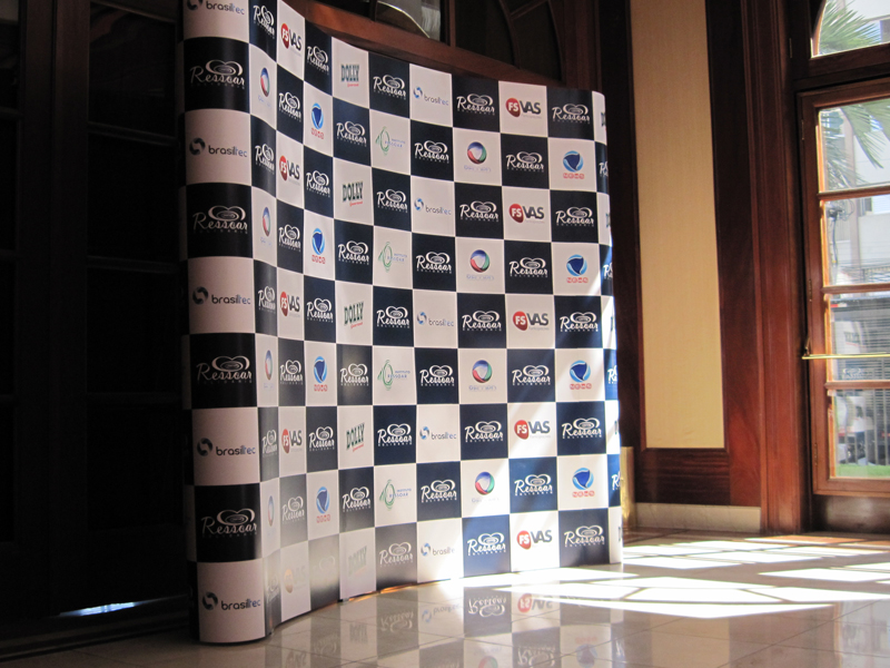 Painel de fotos com luzes