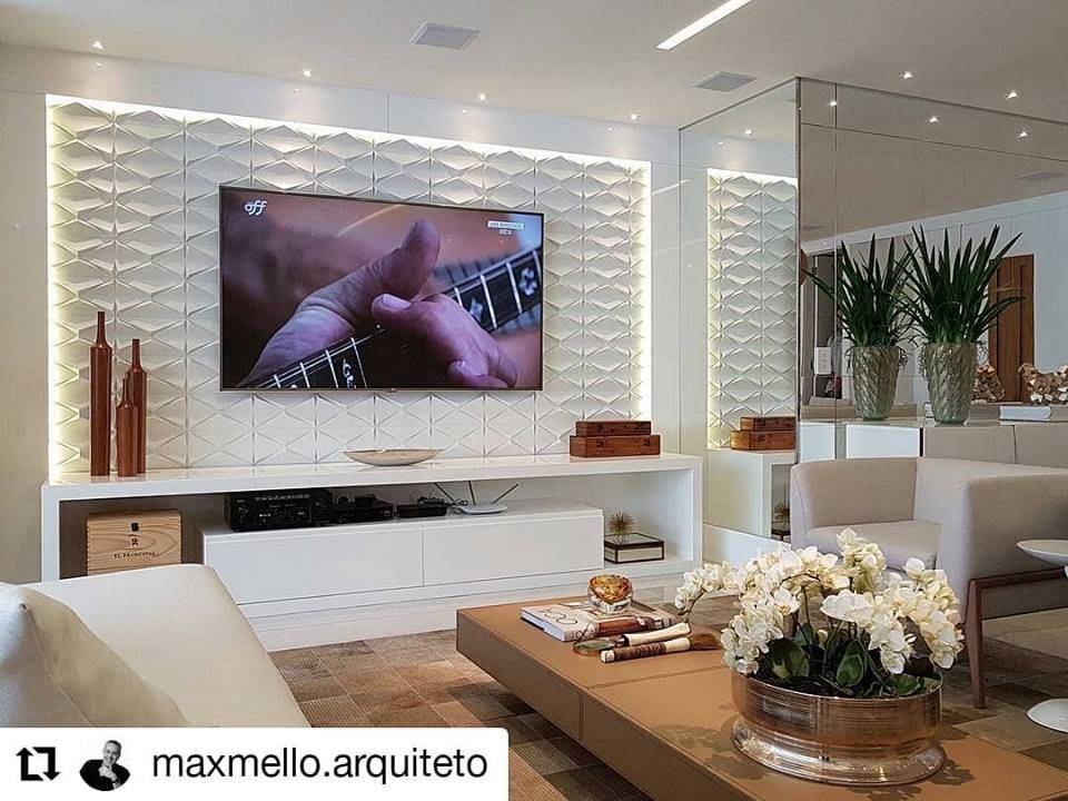 painel de gesso para sala de tv