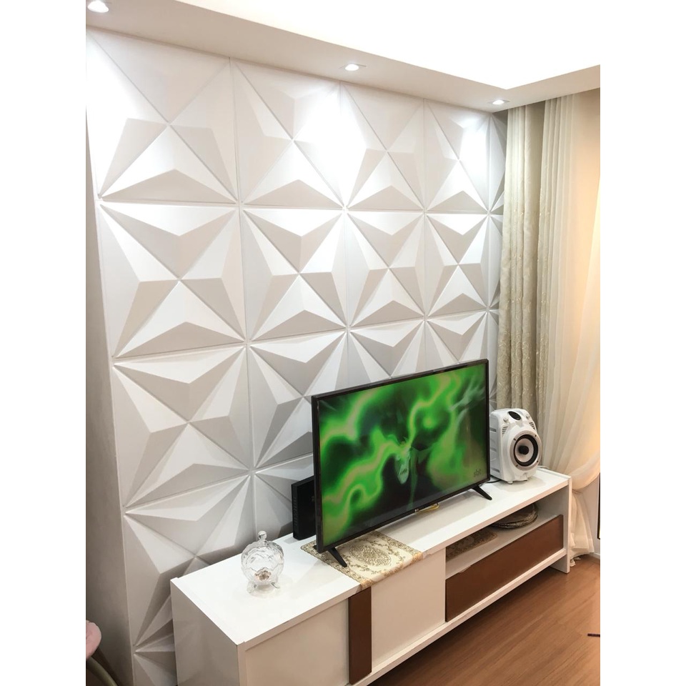 parede de gesso com tv