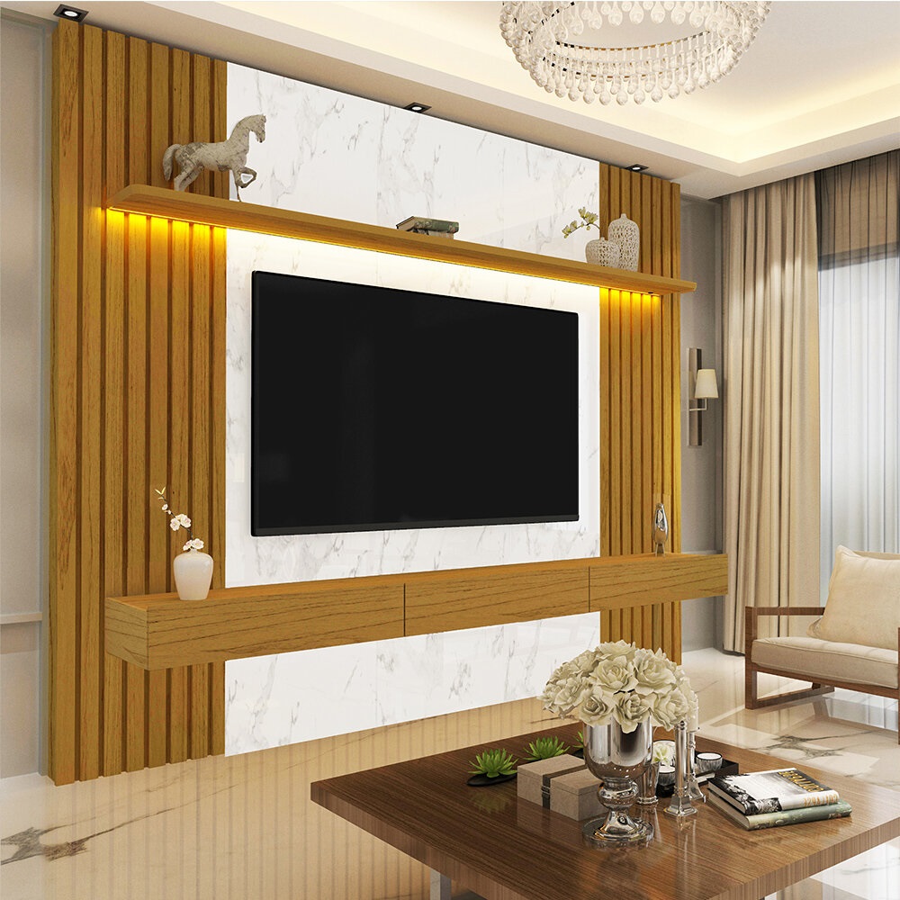 instalação painel gesso tv