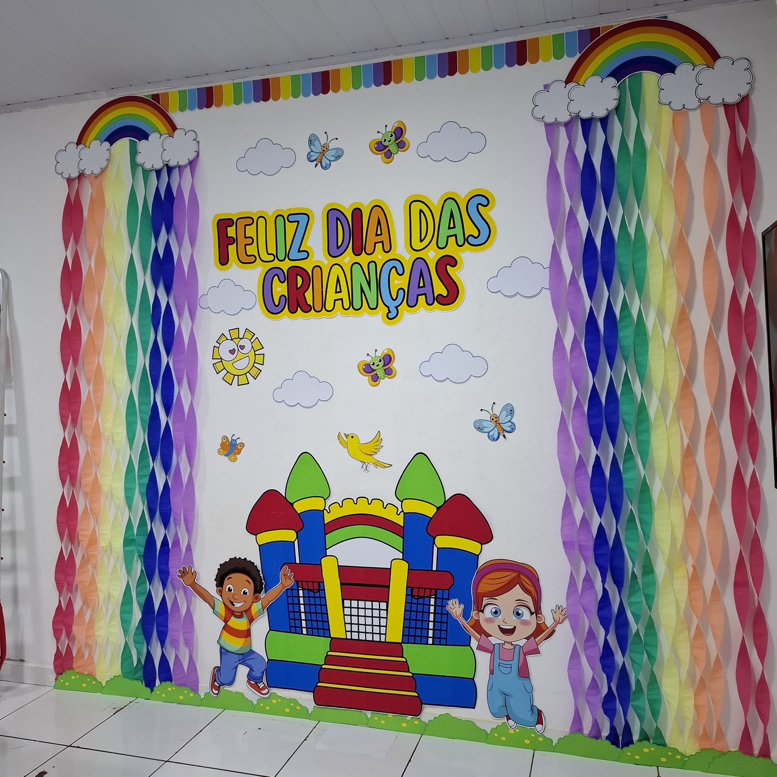 painel dia das crianças eva 3d