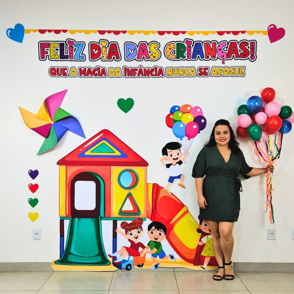 painel dia das crianças eva 3d