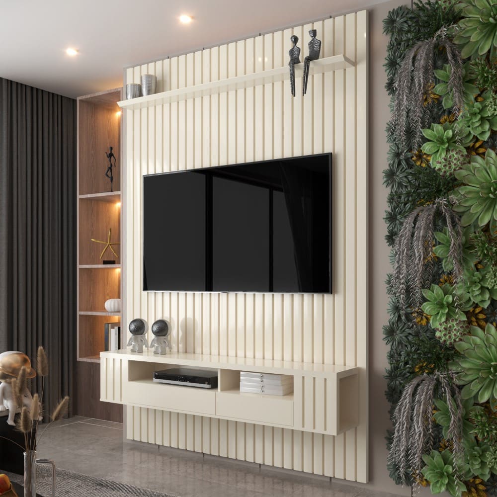 Painel de TV moderno com LED