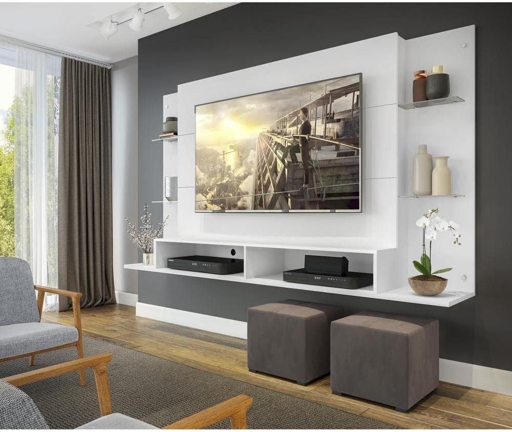 Painel de TV com fiação oculta