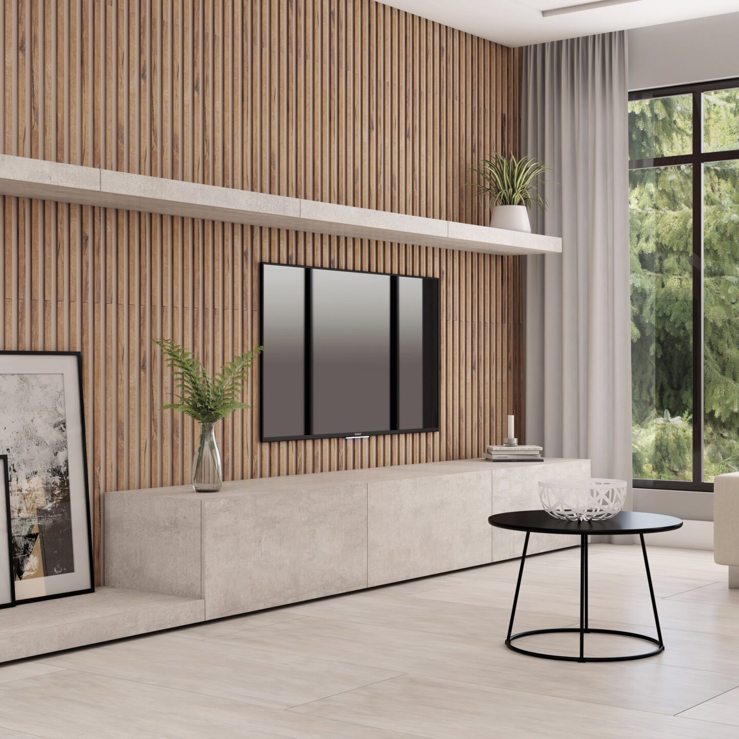 painel ripado sala