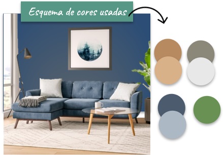 paleta de cores para sala