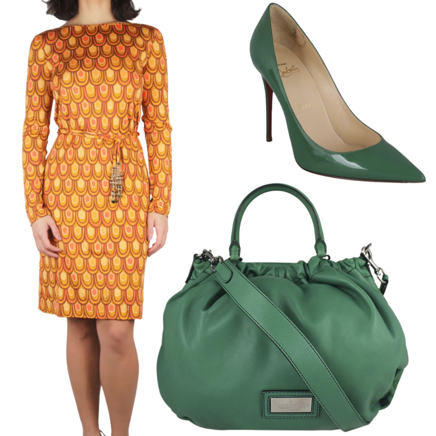 roupa verde esmeralda
