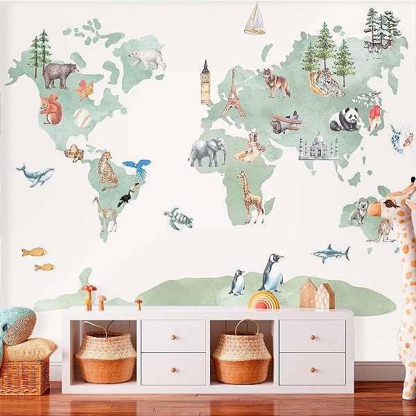 papel de parede mapa mundi educativo