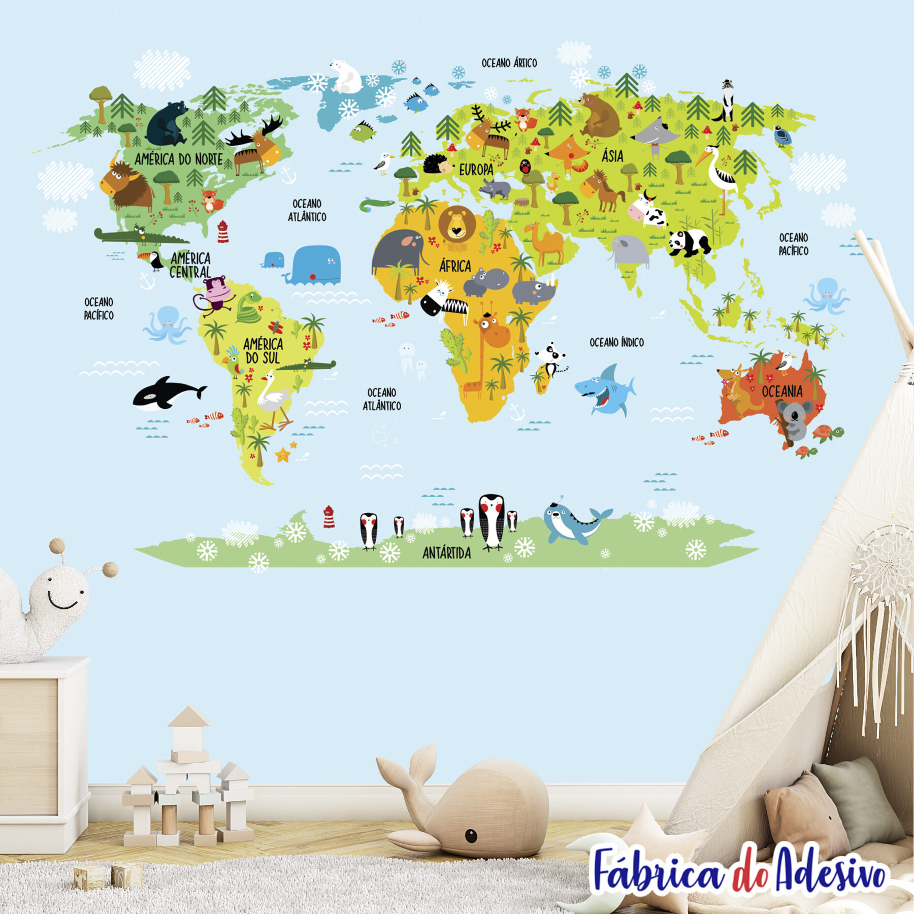 papel de parede mapa mundi para escritório