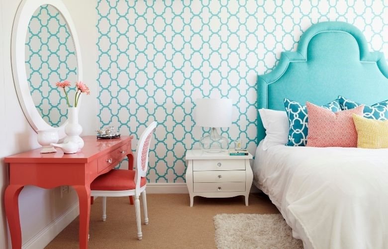 papel de parede quarto feminino com brilho