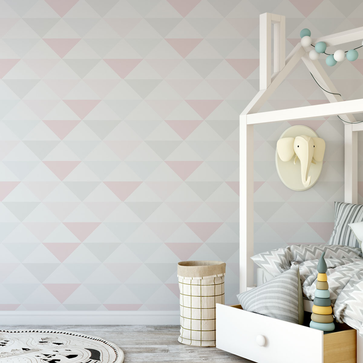 papel de parede quarto feminino romântico