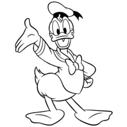 pato em preto e branco para colorir