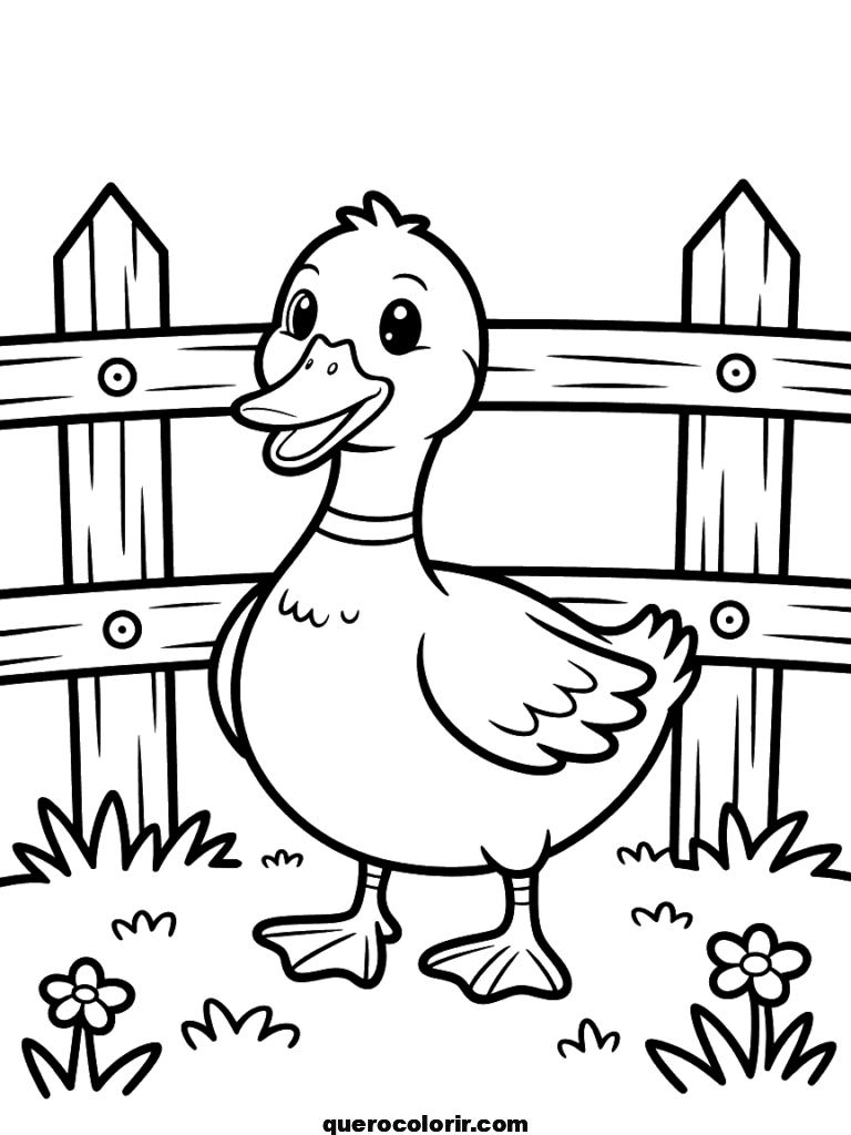 desenho de pato fácil