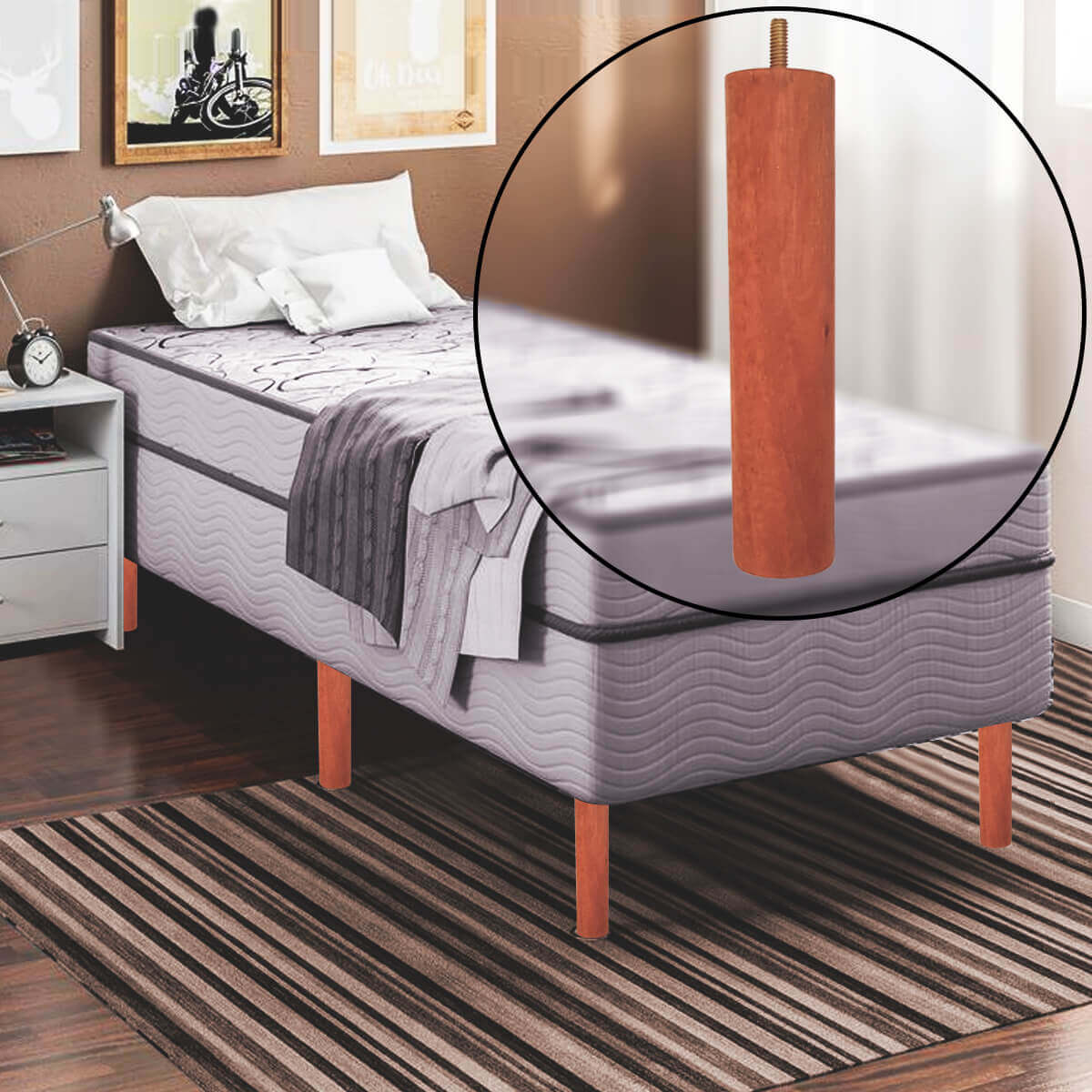 Pés para cama box