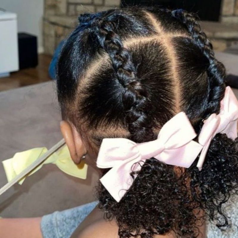 penteado cabelo cacheado infantil