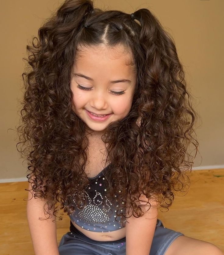 penteado cabelo cacheado infantil