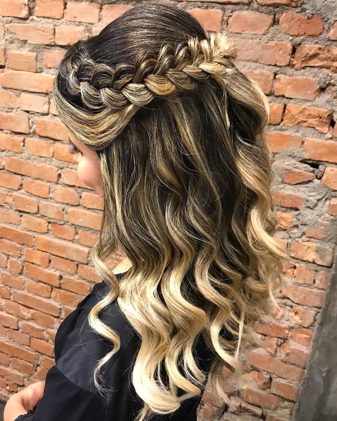 penteado cabelo longo topete