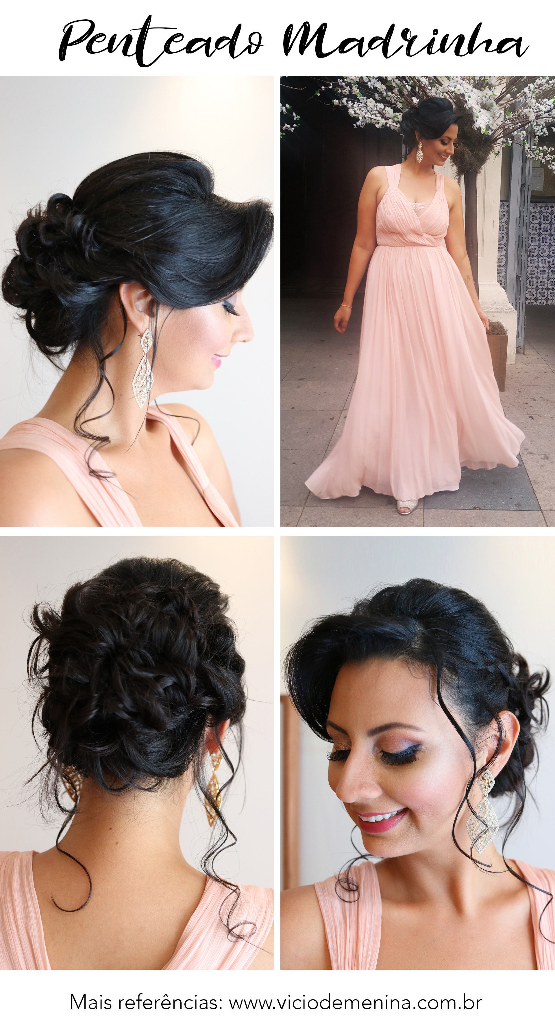 penteado cabelo longo topete