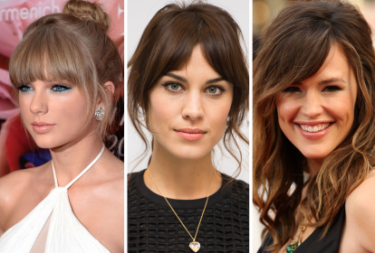 penteado cabelo medio com franja