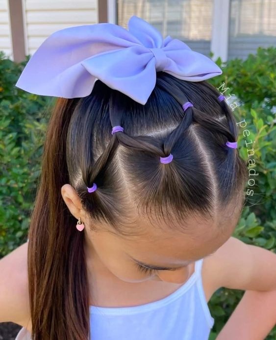 penteado com elastiquinho fácil
