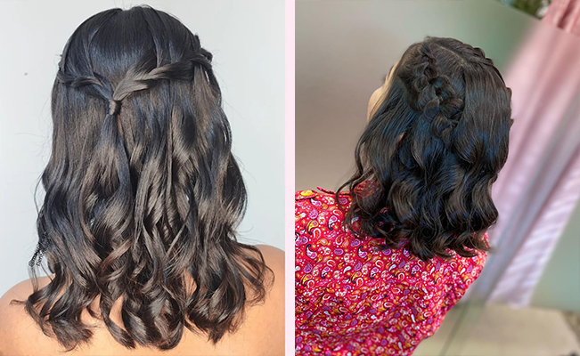 penteado festa junina cabelo curto com acessórios
