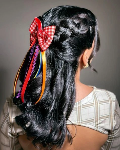 penteado afro puff duplo cabelo curto junino