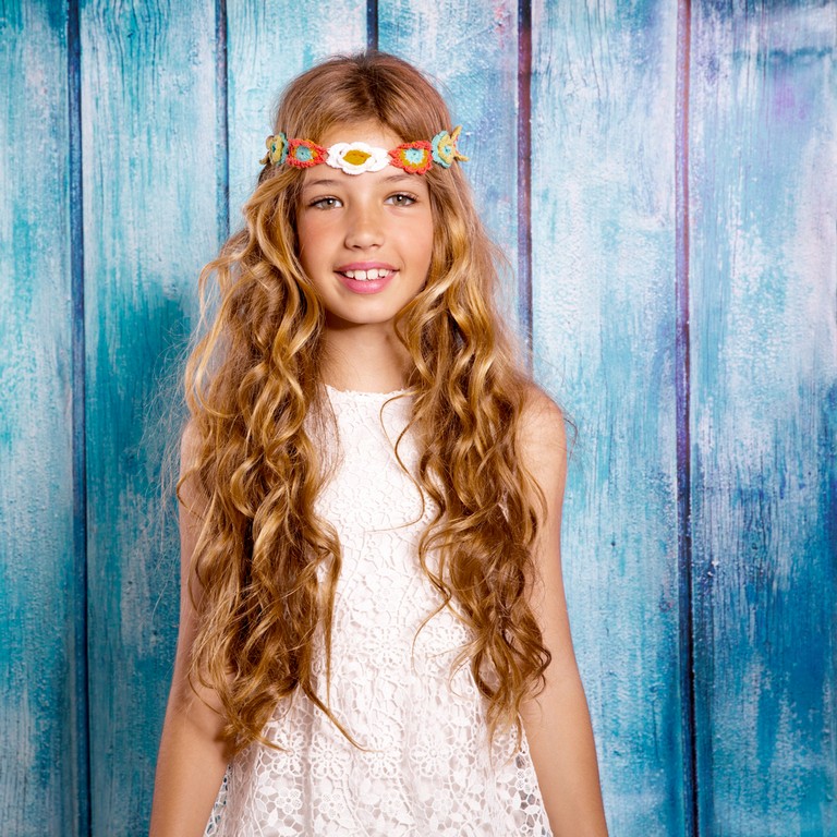 penteado infantil solto para escola