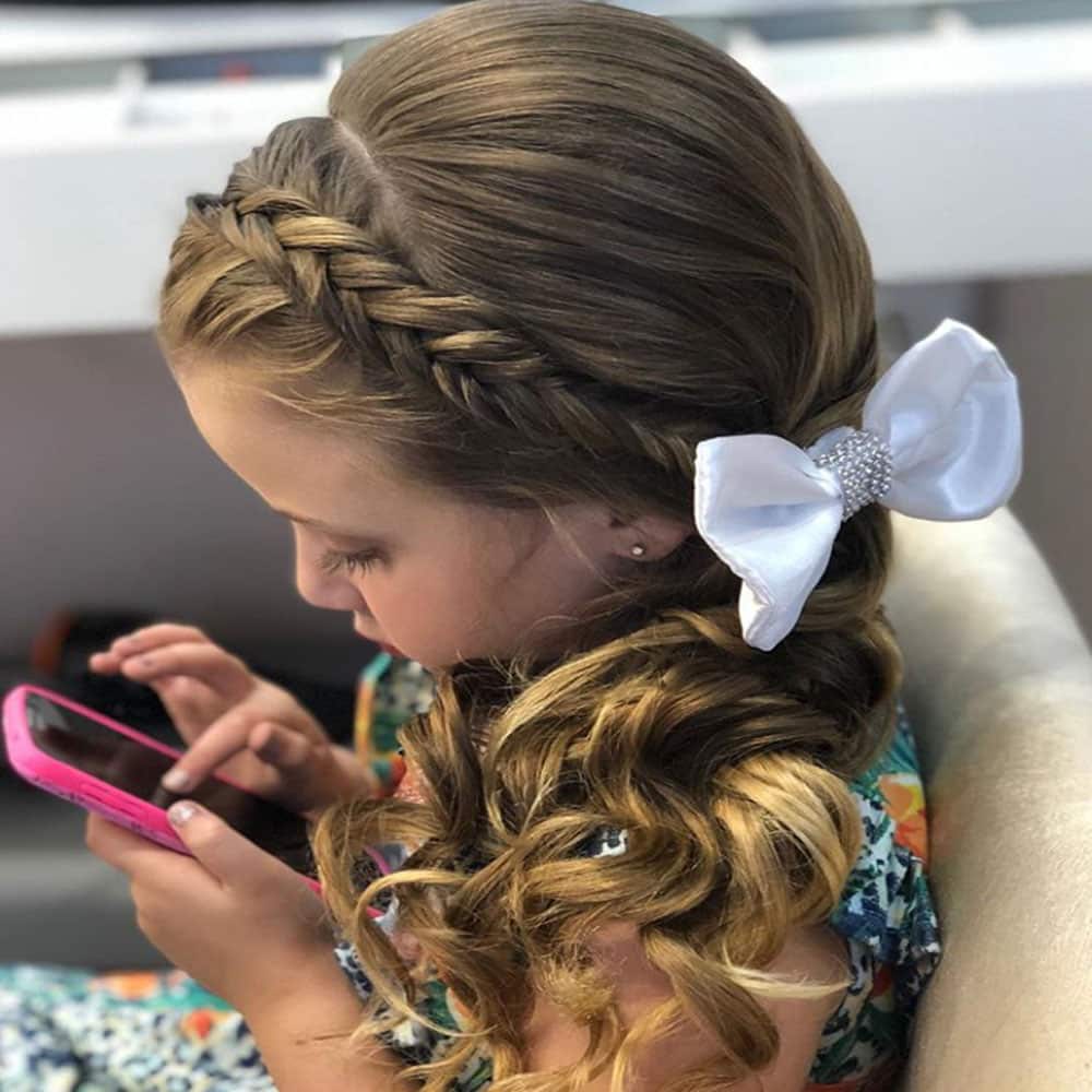 penteado infantil solto cabelo cacheado