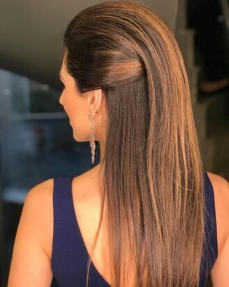 penteado liso