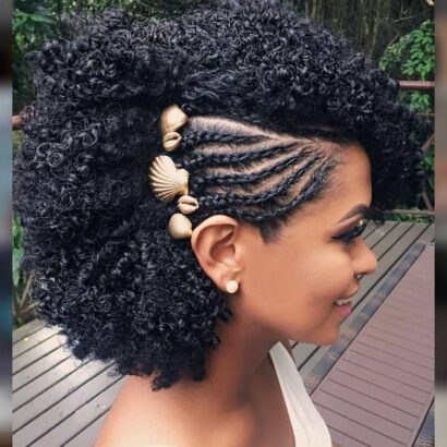 Baby Hair e Lateral Penteada: Toques de Sofisticação para Cabelo Afro Curto