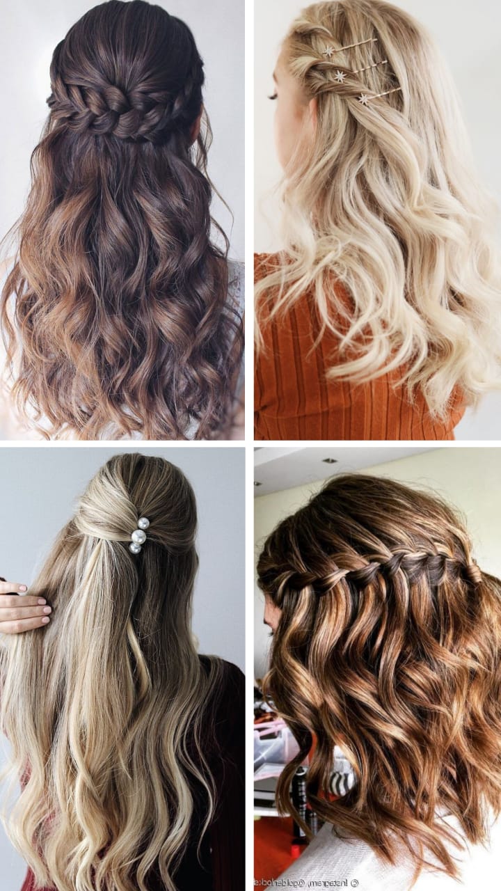 penteado para cabelo ondulado dia a dia