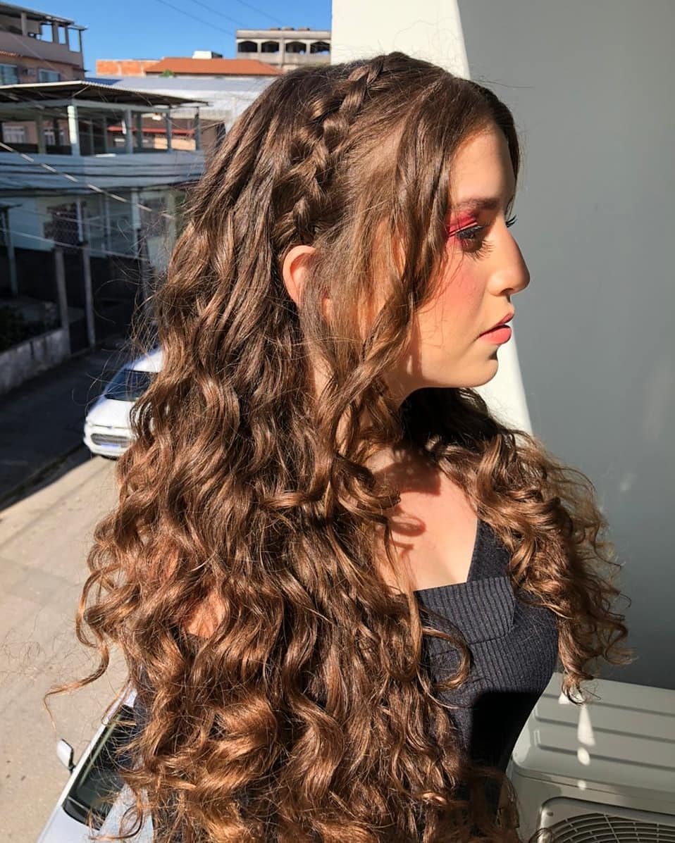penteado para cabelo ondulado casamento