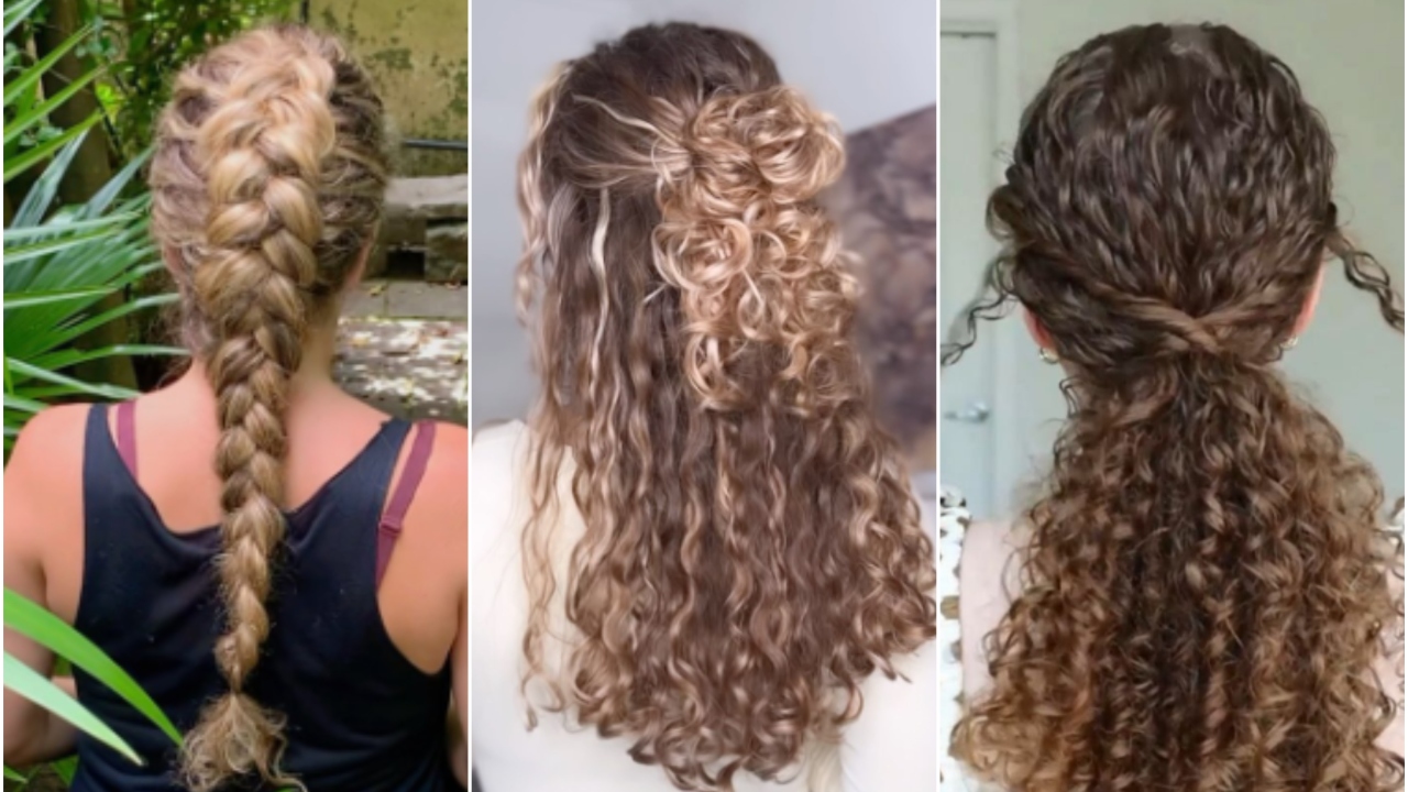 penteados para cabelo ondulado com trança
