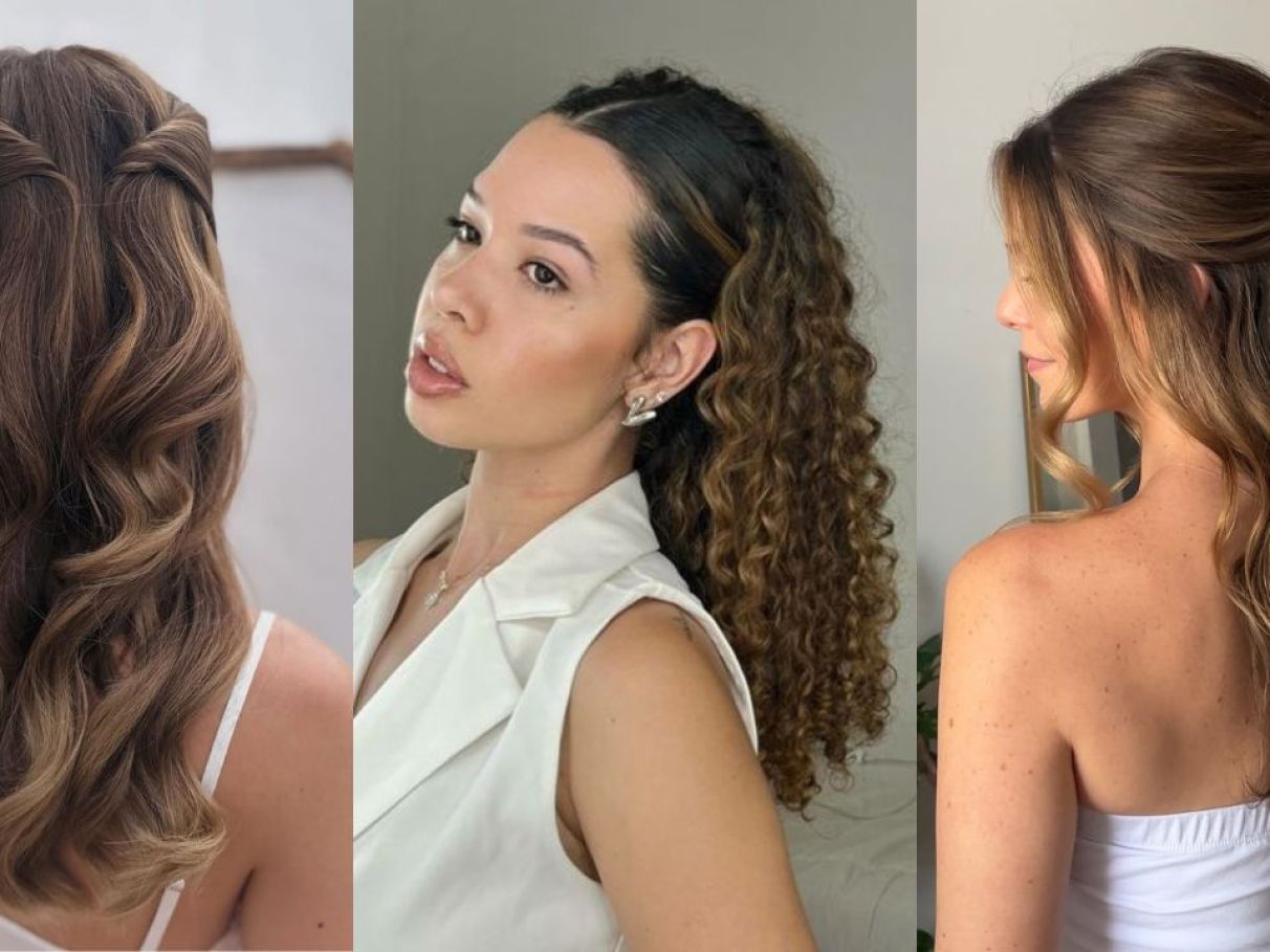 tutorial penteado semipreso torcidinhos laterais cabelo ondulado curto