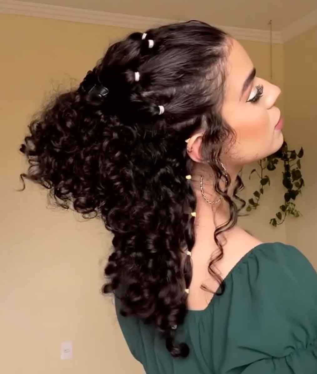 melhor penteado cabelo ondulado solto ou preso