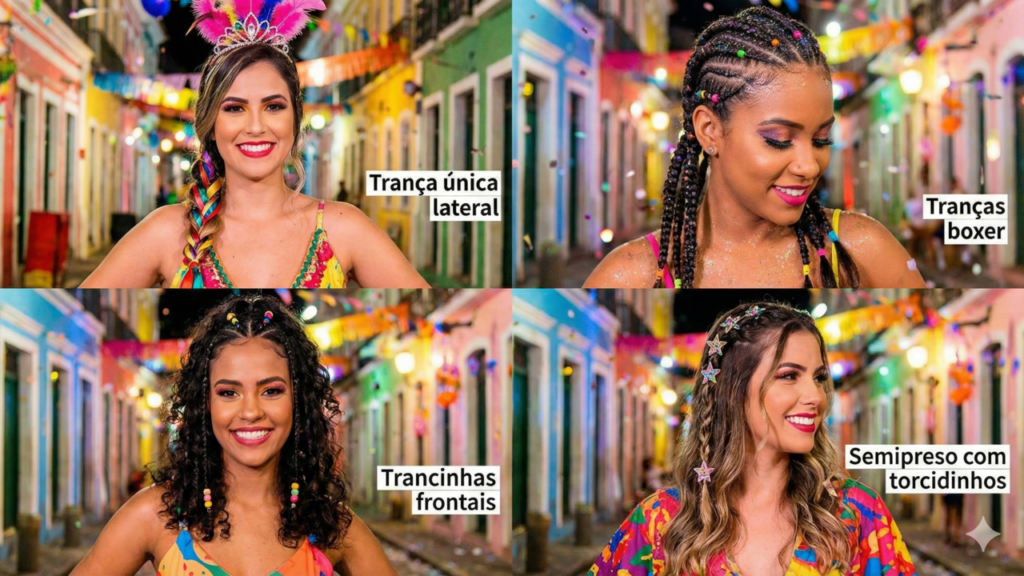 penteados carnaval