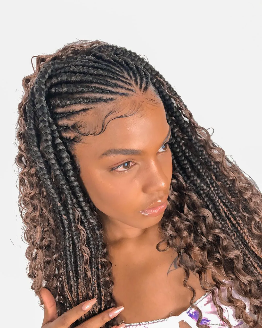 penteados com box braids