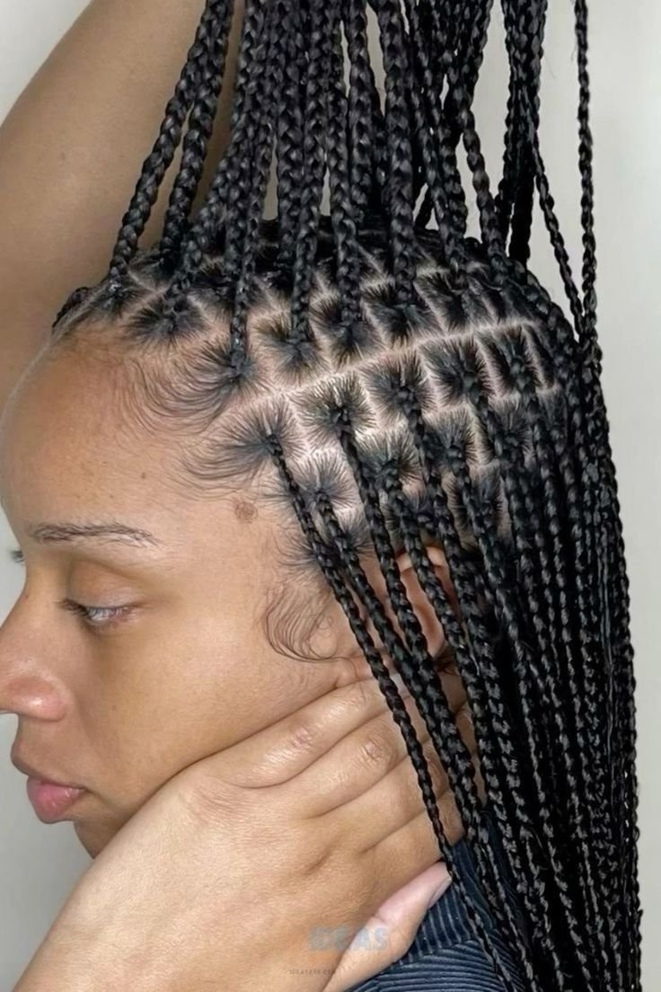 penteados com box braids