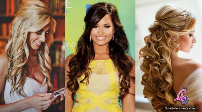 penteados faceis para festa cabelo solto