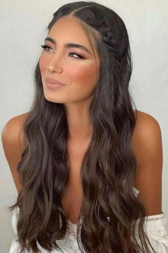 penteados faceis para festa cabelo solto