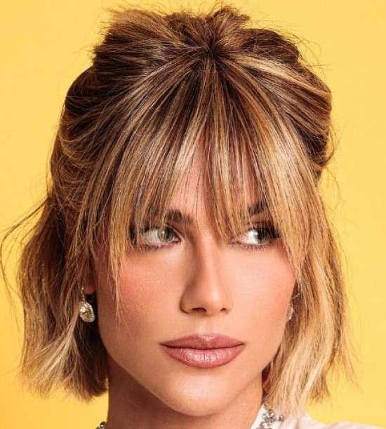 penteados para cabelo curto liso para festa