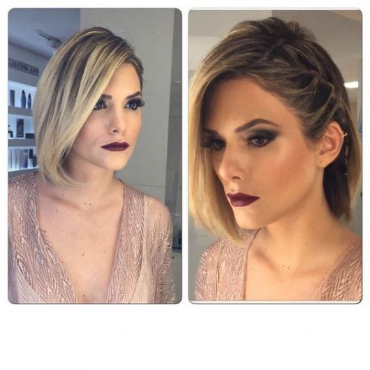 penteados com trança cabelo curto liso