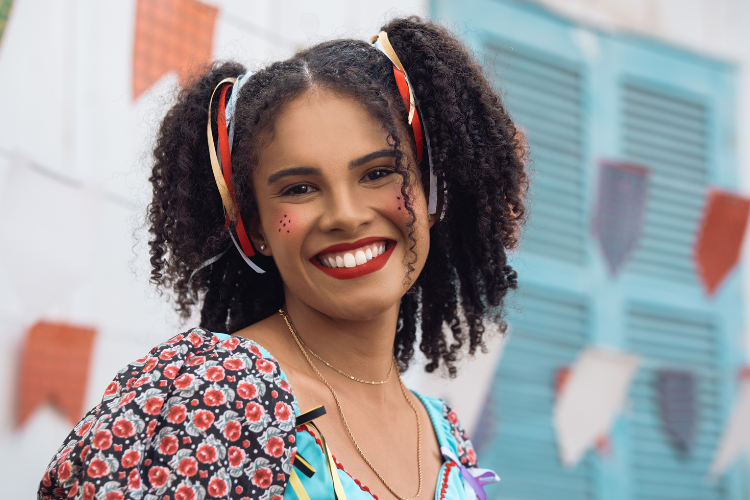 penteados para festas juninas