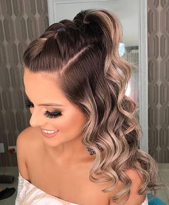 penteado com coque madrinha dia