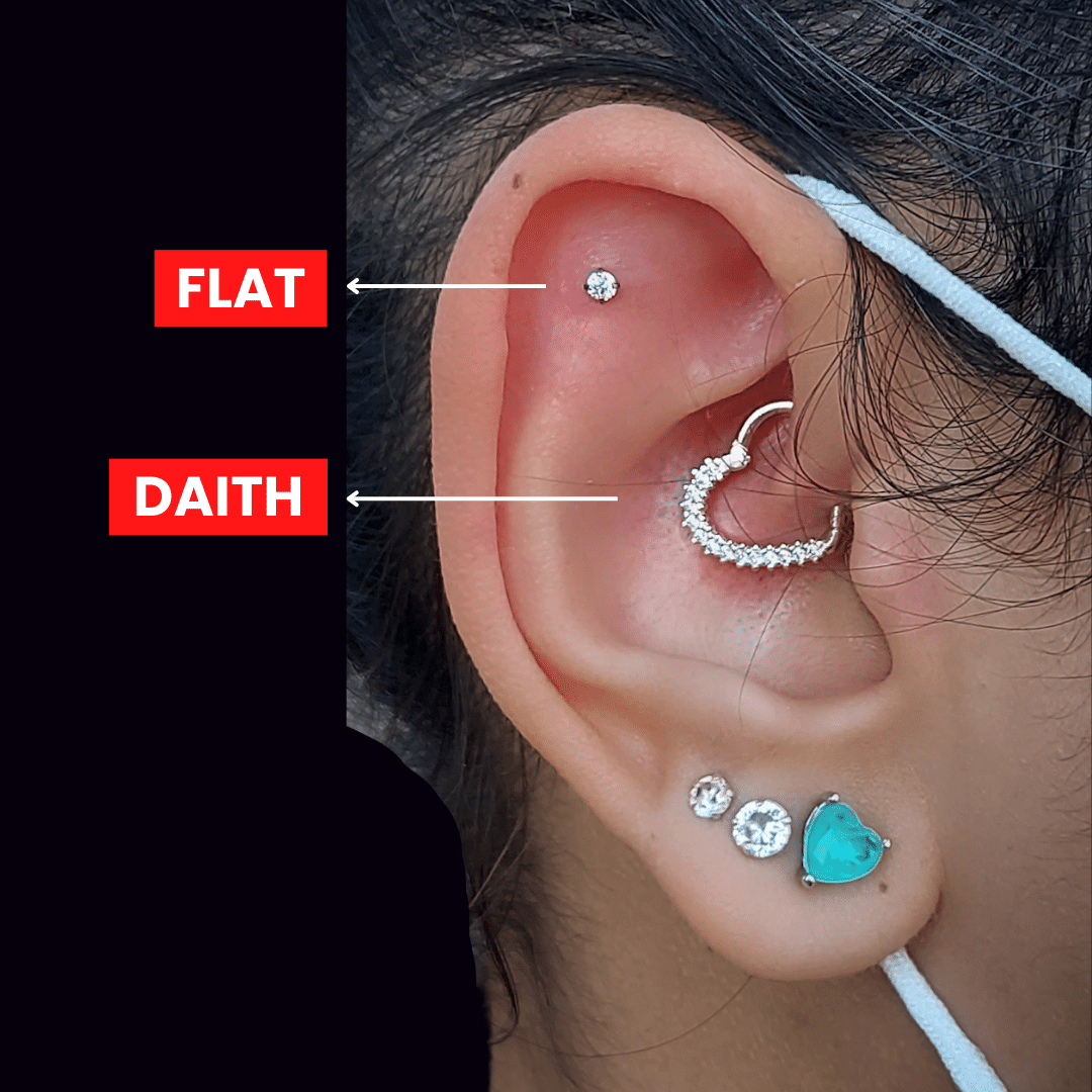 tipos de piercing dentro da orelha