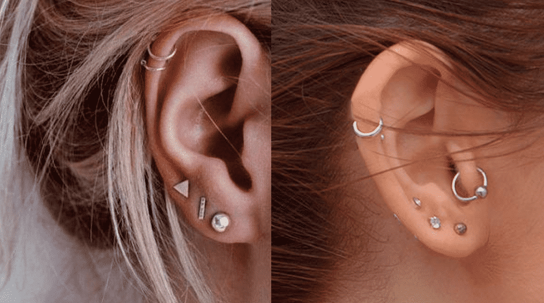melhores materiais para piercing de cartilagem